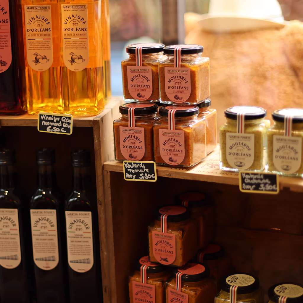 Vinaigres d'Orléans Martin-Pouret à la Boutique du Terroir des Jardins de Lutz Crespin