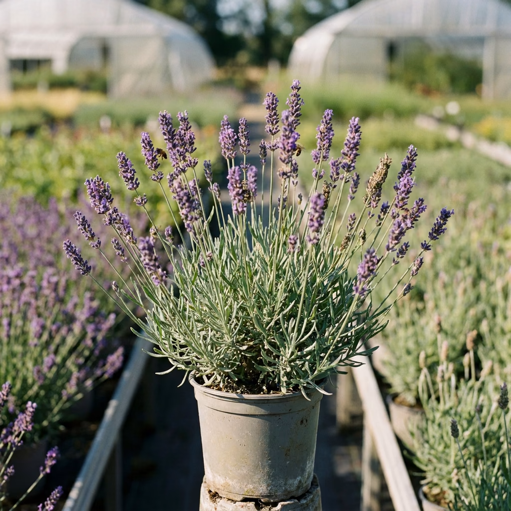 Lavande vraie, Lavandula angustifolia, Plein soleil, Mellifère · pépinière Les Jardins de Lutz Crespin