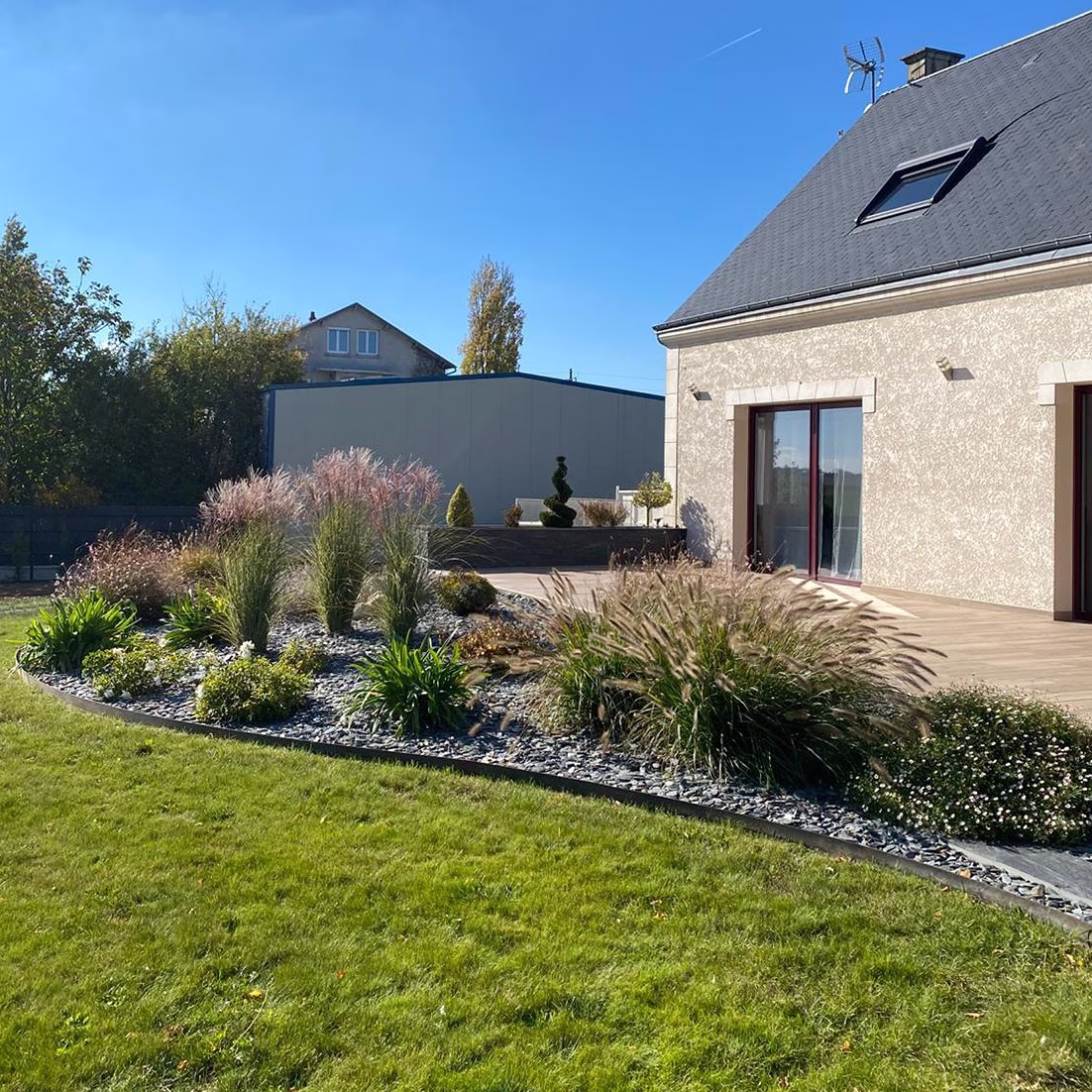 Création de jardin et maçonnerie paysagère en Eure-et-Loir par Les Jardins de Lutz Crespin