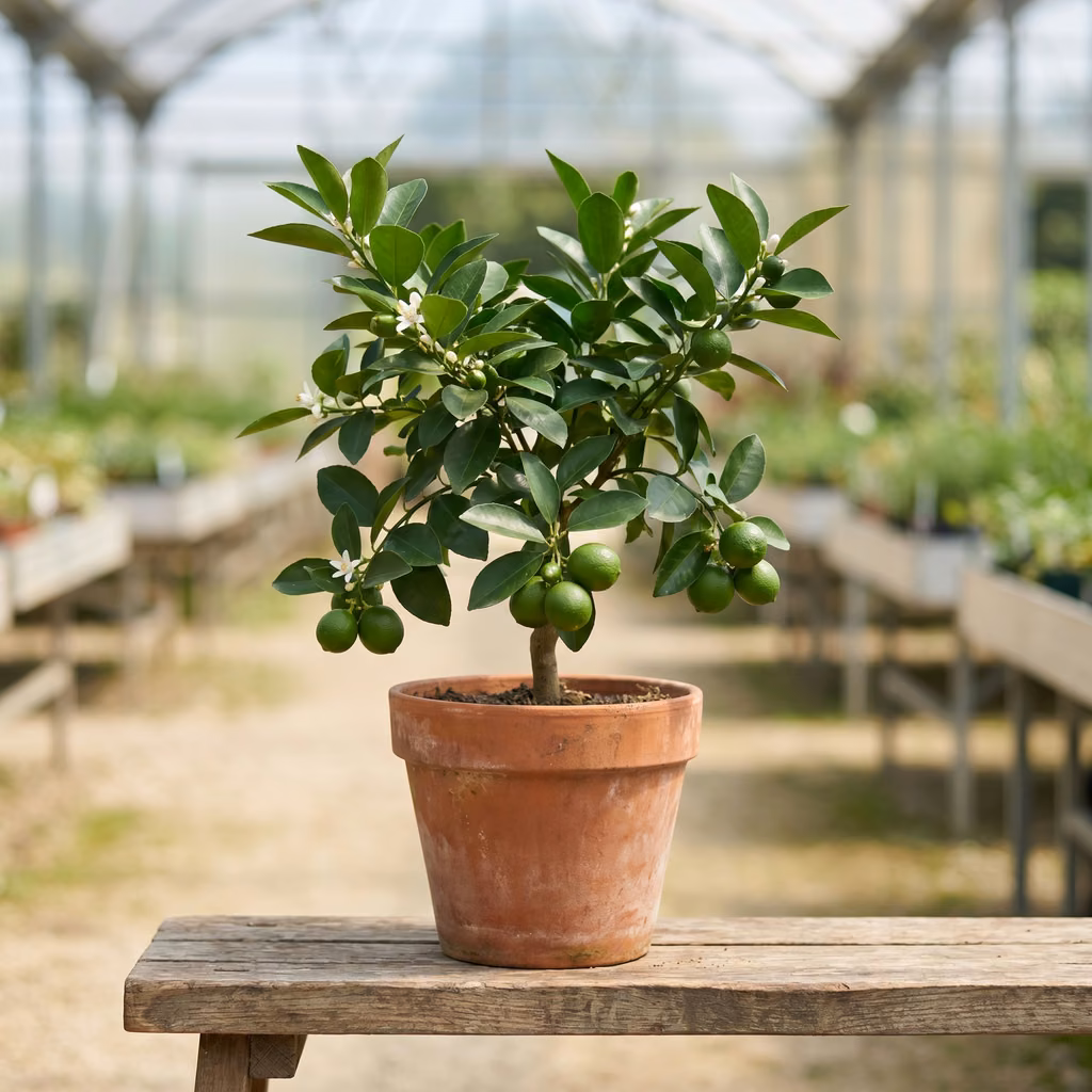 Citronnier lime vert, Citrus × aurantiifolia · Pépinières Crespin