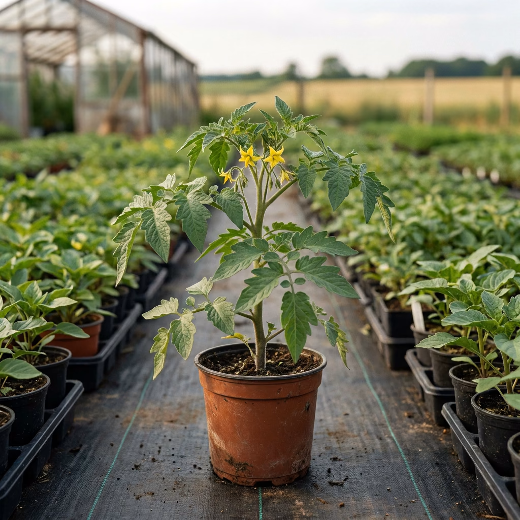 Tomate Cœur de Bœuf, Solanum lycopersicum, Ancienne · pépinière Les Jardins de Lutz Crespin