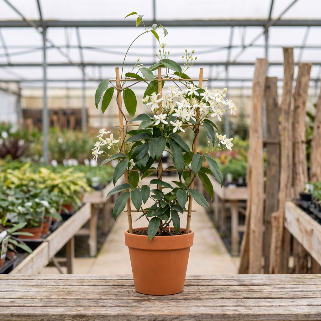 Clématite d’Armand, Clematis armandii · Pépinières Crespin