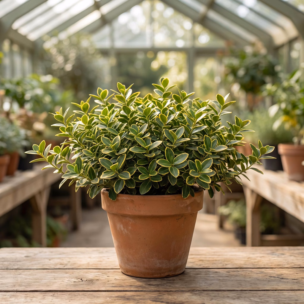 Fusain Emerald ’n’ Gold, Euonymus fortunei ‘Emerald ’n’ Gold’ · Pépinières Crespin