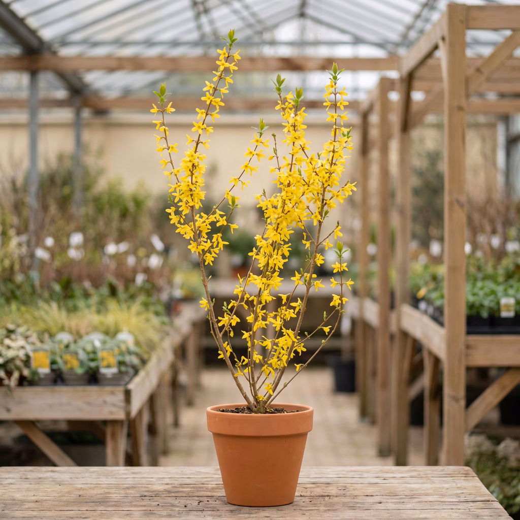 Forsythia, Forsythia × intermedia · Pépinières Crespin