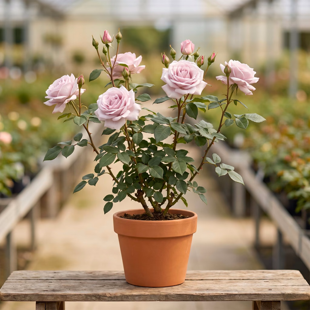 Rosier Queen Elizabeth, Rosa ‘The Queen Elizabeth’ · Pépinières Crespin