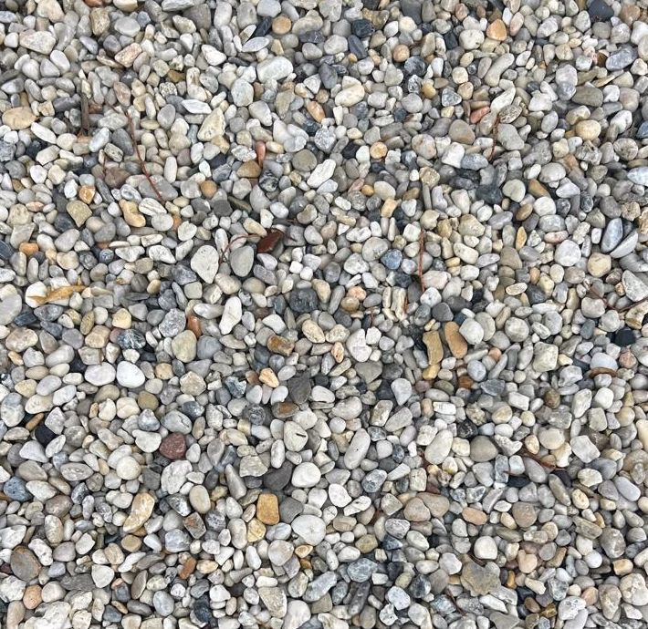 gravier roulé blanc gris